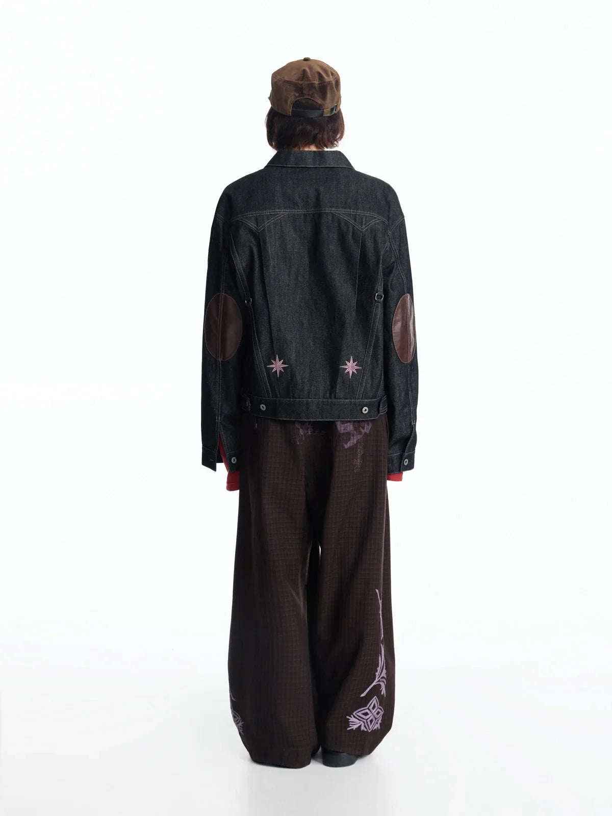 EMO Check-jacquard Wide Leg Trouser