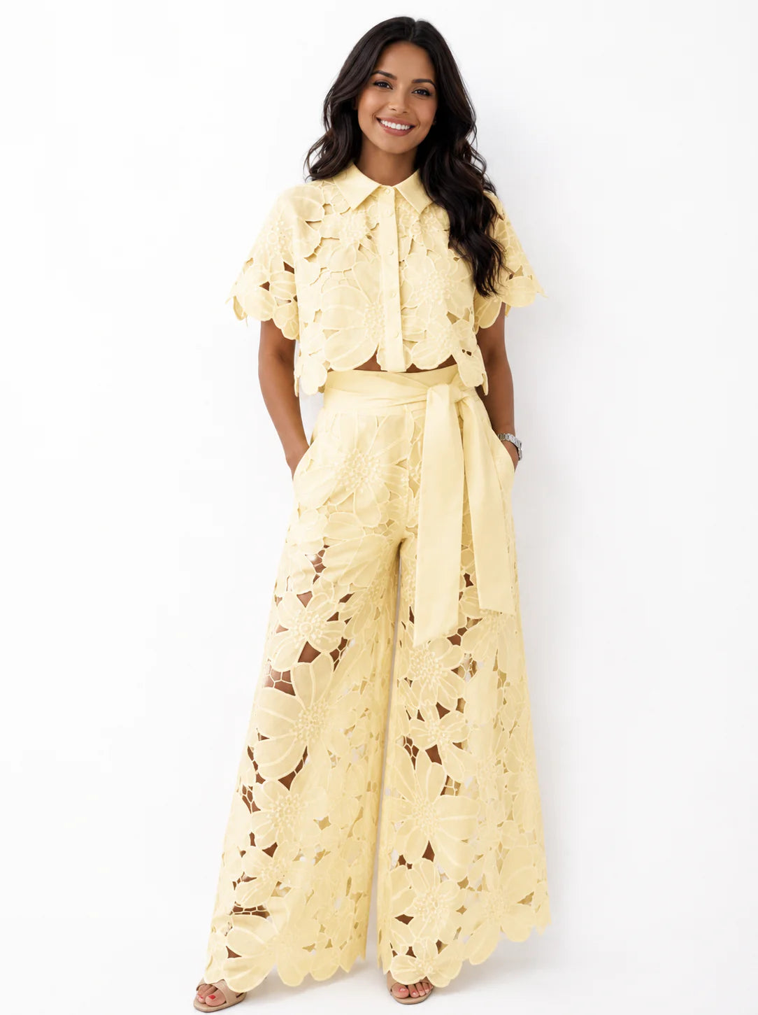 Isla Floral Lace Two-Piece Set