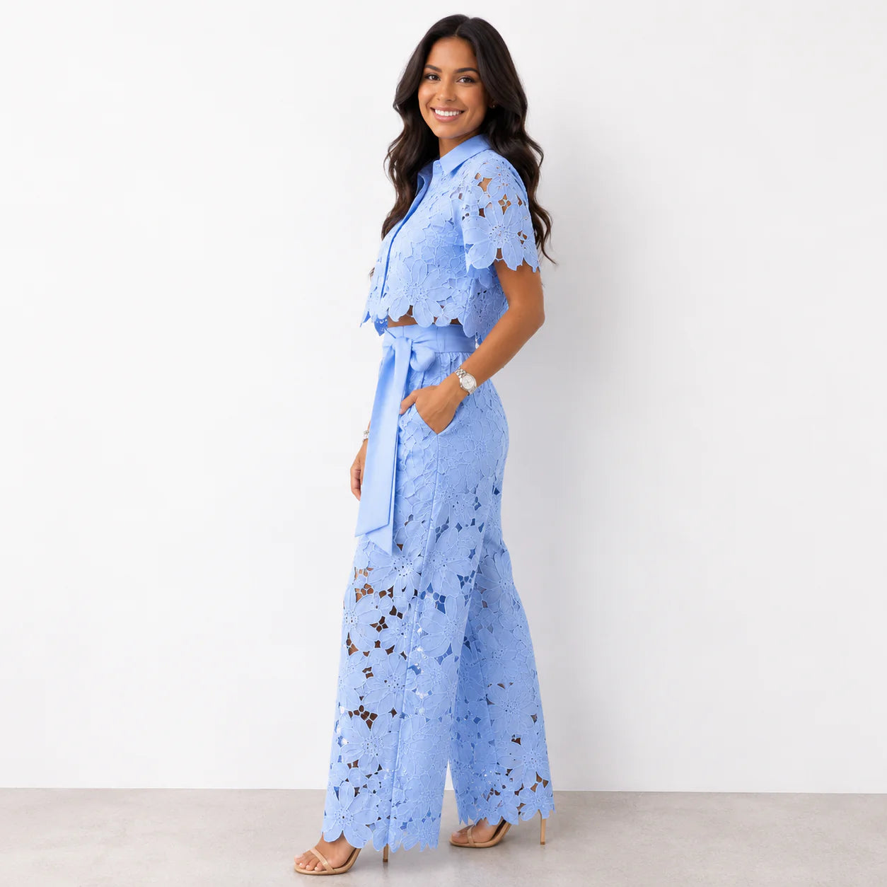 Isla Floral Lace Two-Piece Set