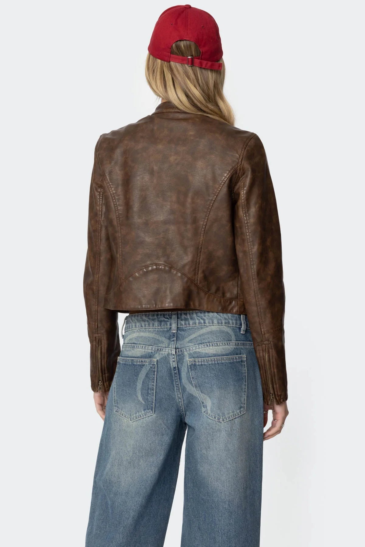 Edikted - Teddi Washed Faux Leather Jacket
