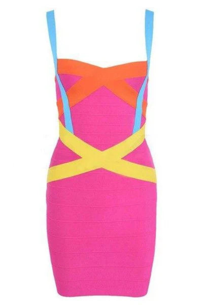 BODY CON COLLECTION - Heidi Bandage Mini Dress - Hot Pink