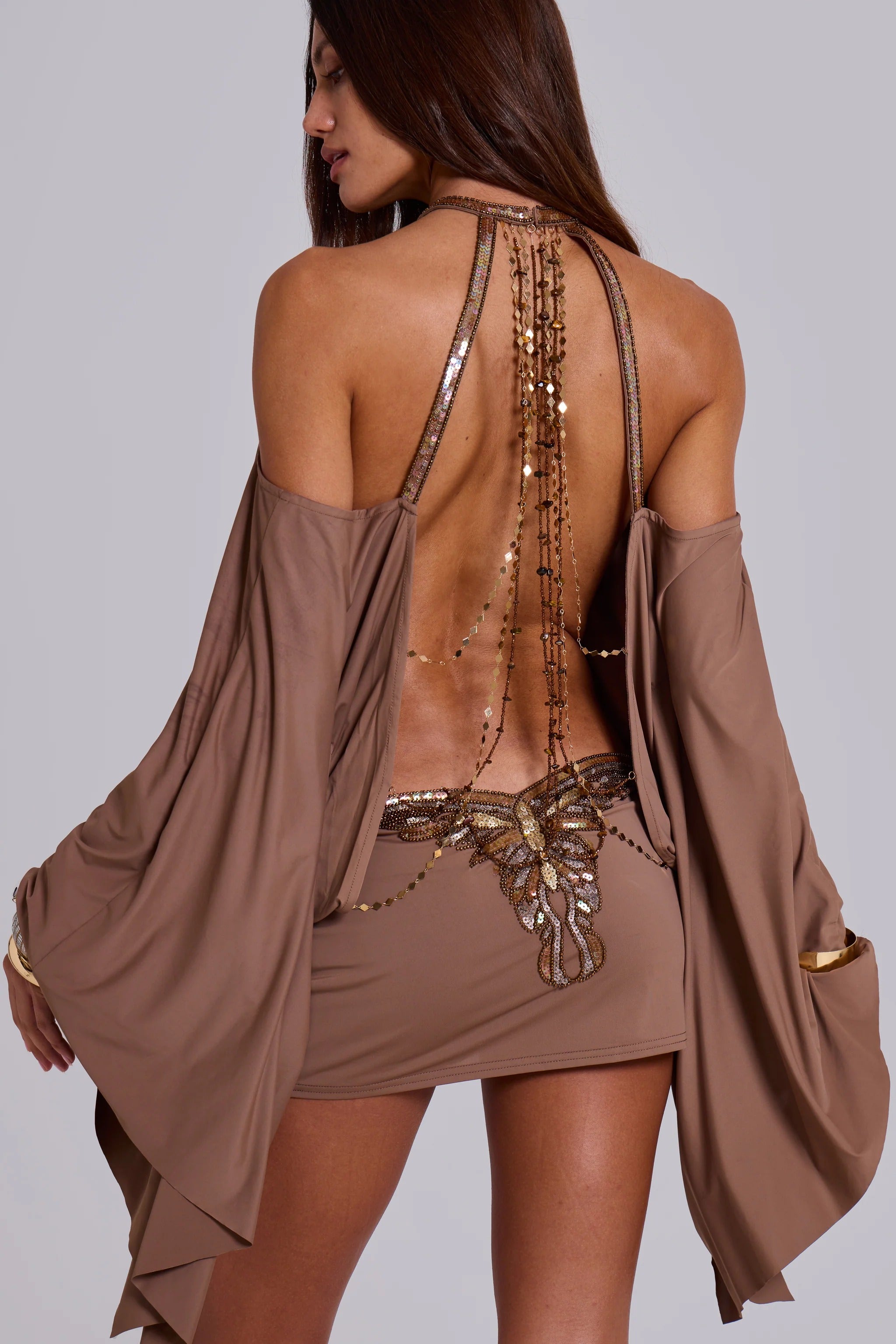 Jaded London - Alula Embellished Butterfly Mini Dress