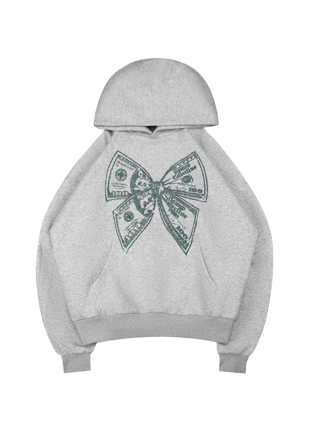 Named Collective - $ BOW PULLOVER HOODIE GREY