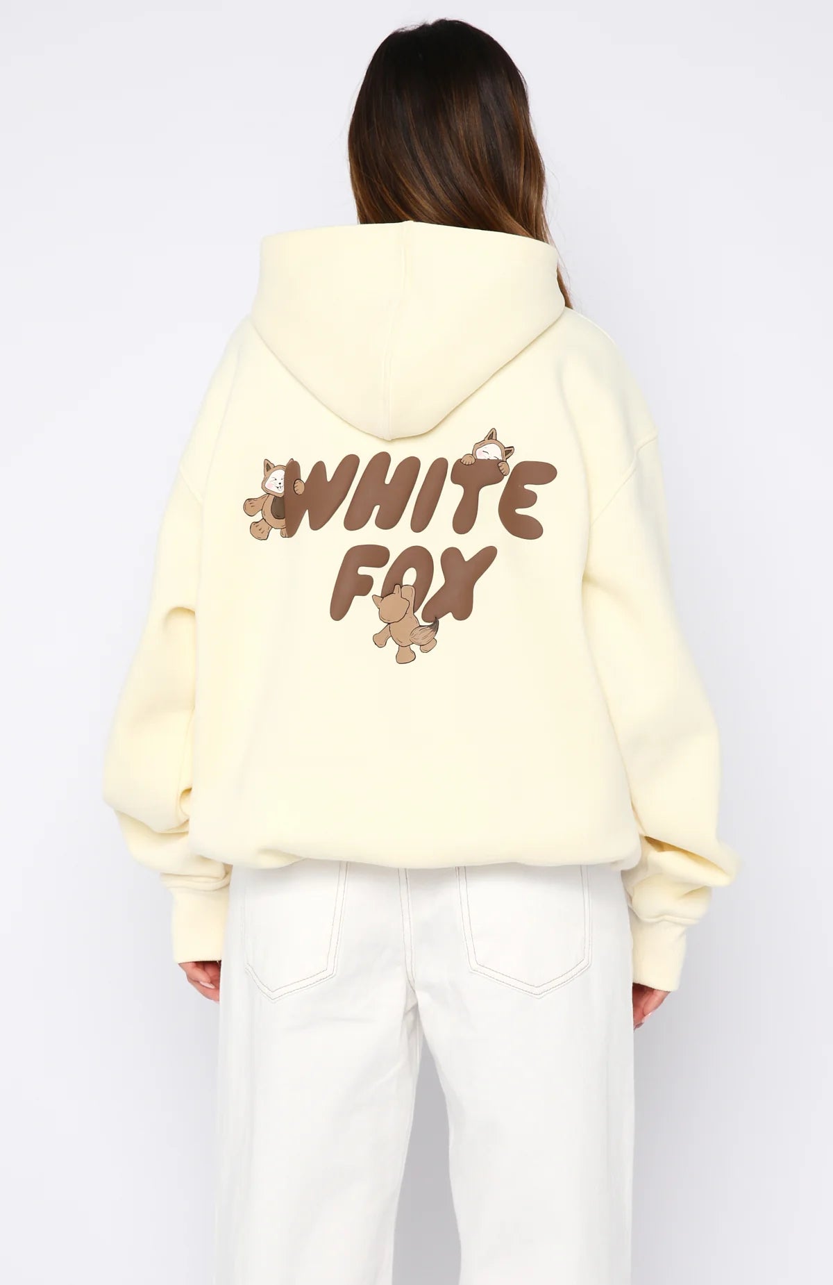 White Fox - Bubbles & Foxy Friends Oversized Hoodie Pudding