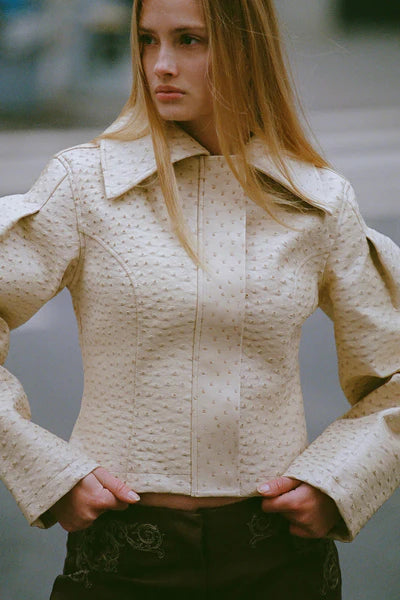 Yellow the label — Olsen Ostrich Jacket Sand