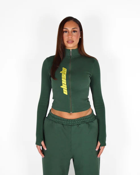 Maryn the label - MTL Zip-Up Top Green