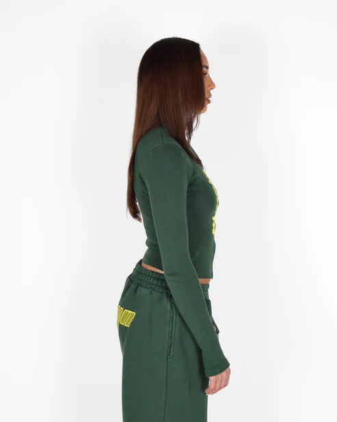 Maryn the label - MTL Zip-Up Top Green