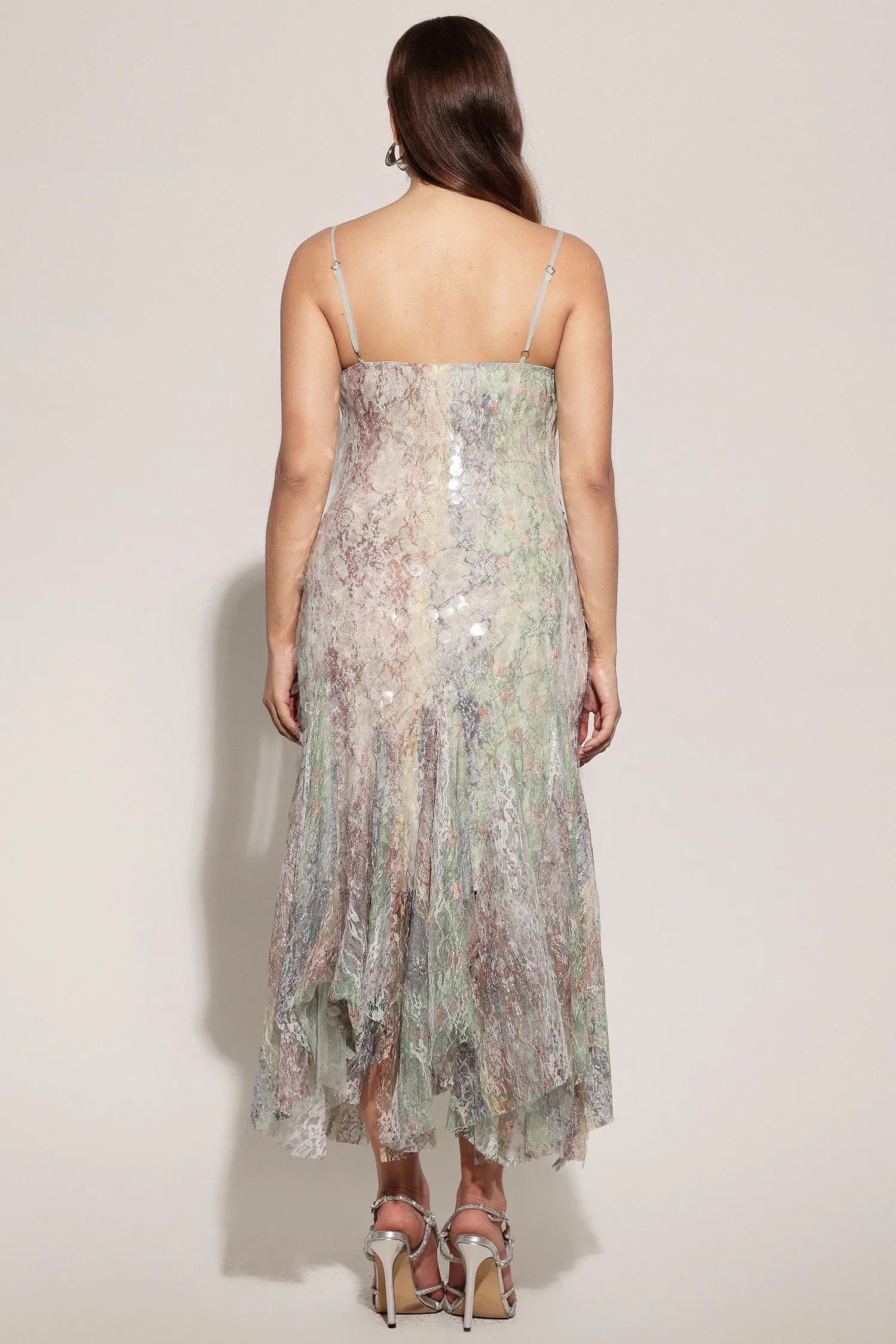 Bella Barnett - Wola Halter Printed Sequin Maxi Dress