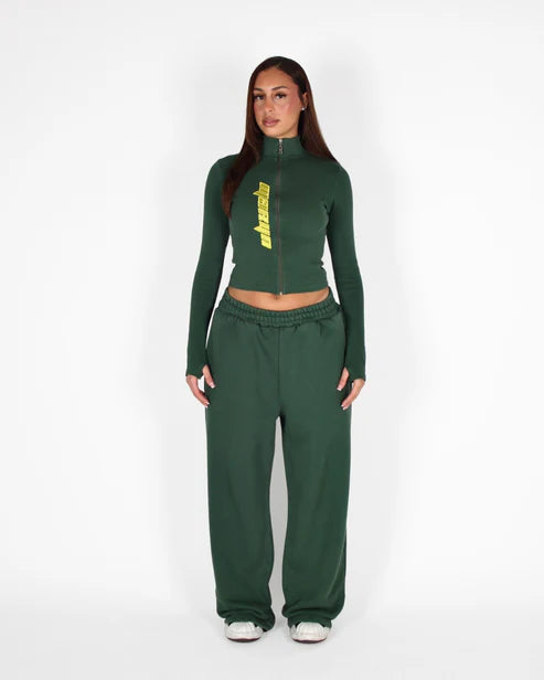 Maryn the label - MTL Zip-Up Top Green
