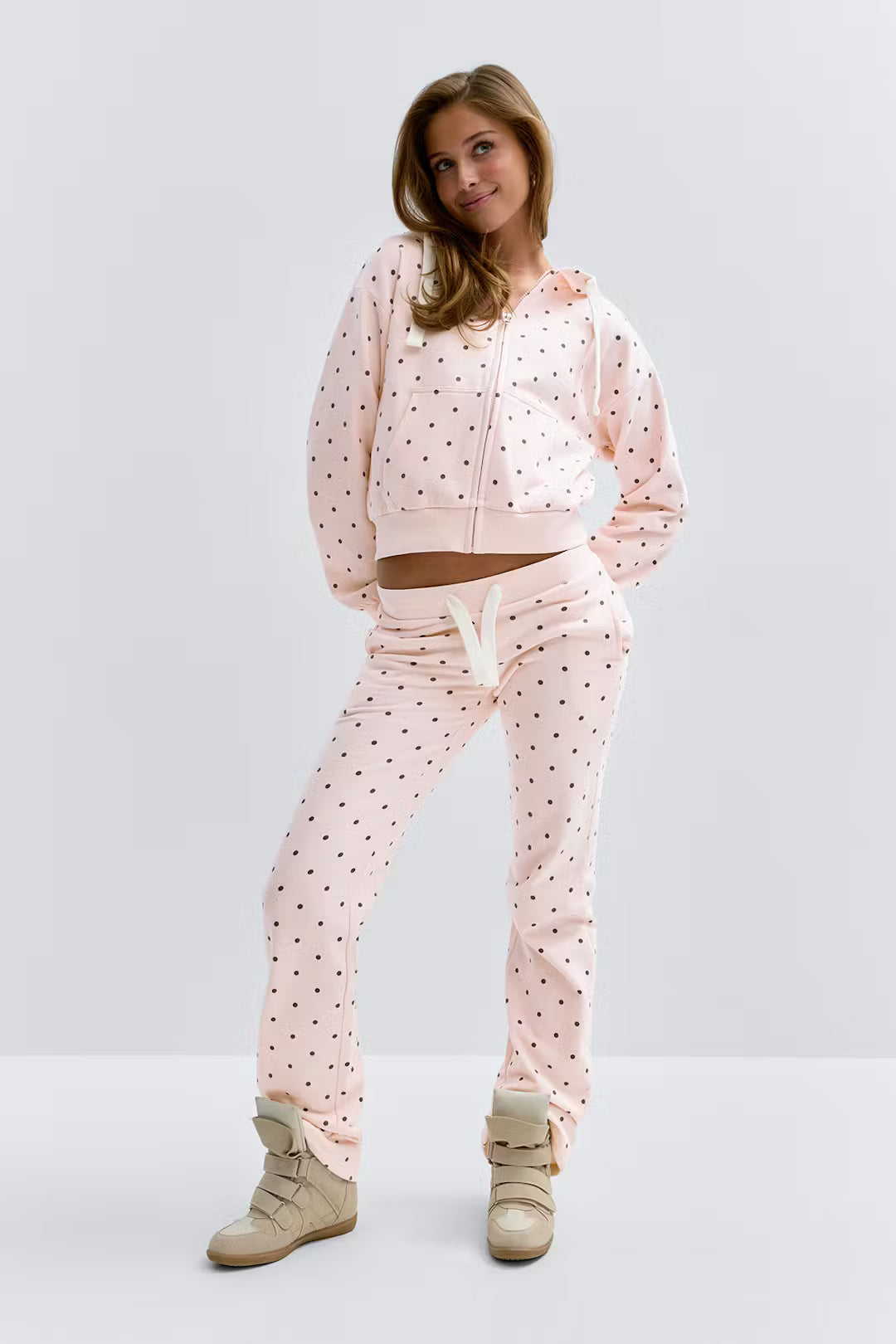 Pink - Polka Dot Tracksuit