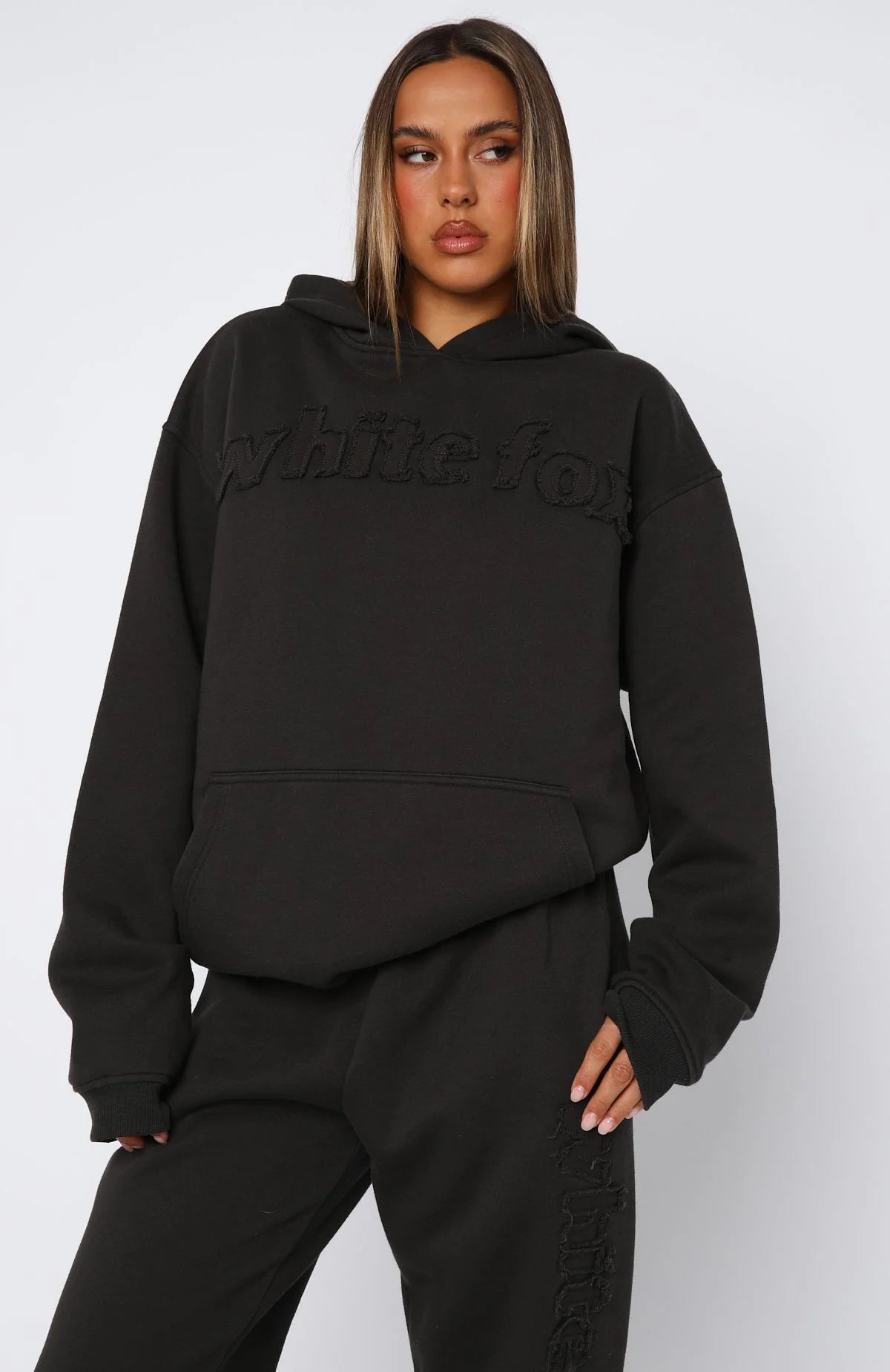 From The Archives Allora Hoodie Blue and the Archives Lexi Hoodie Charcoal
