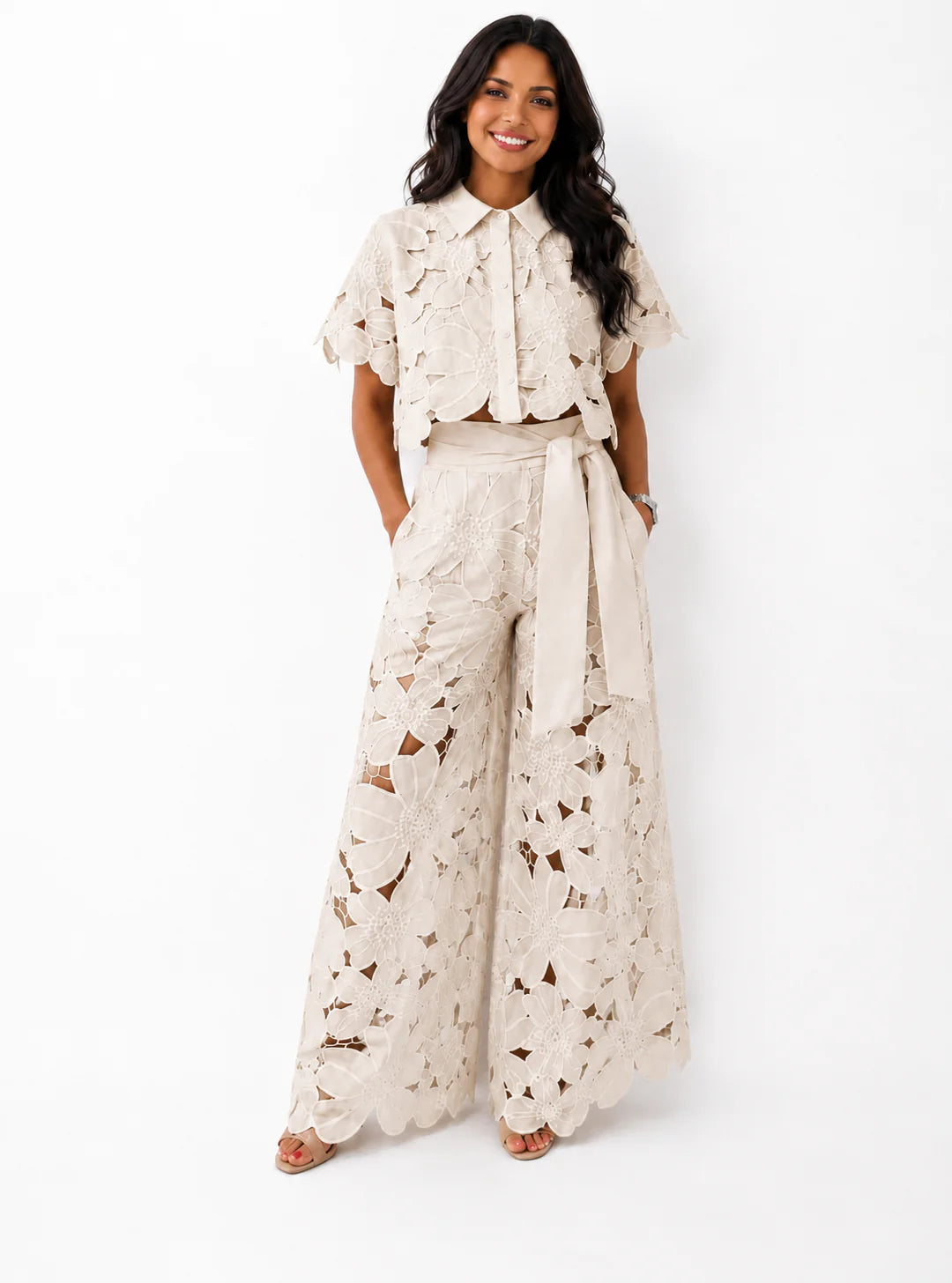Isla Floral Lace Two-Piece Set