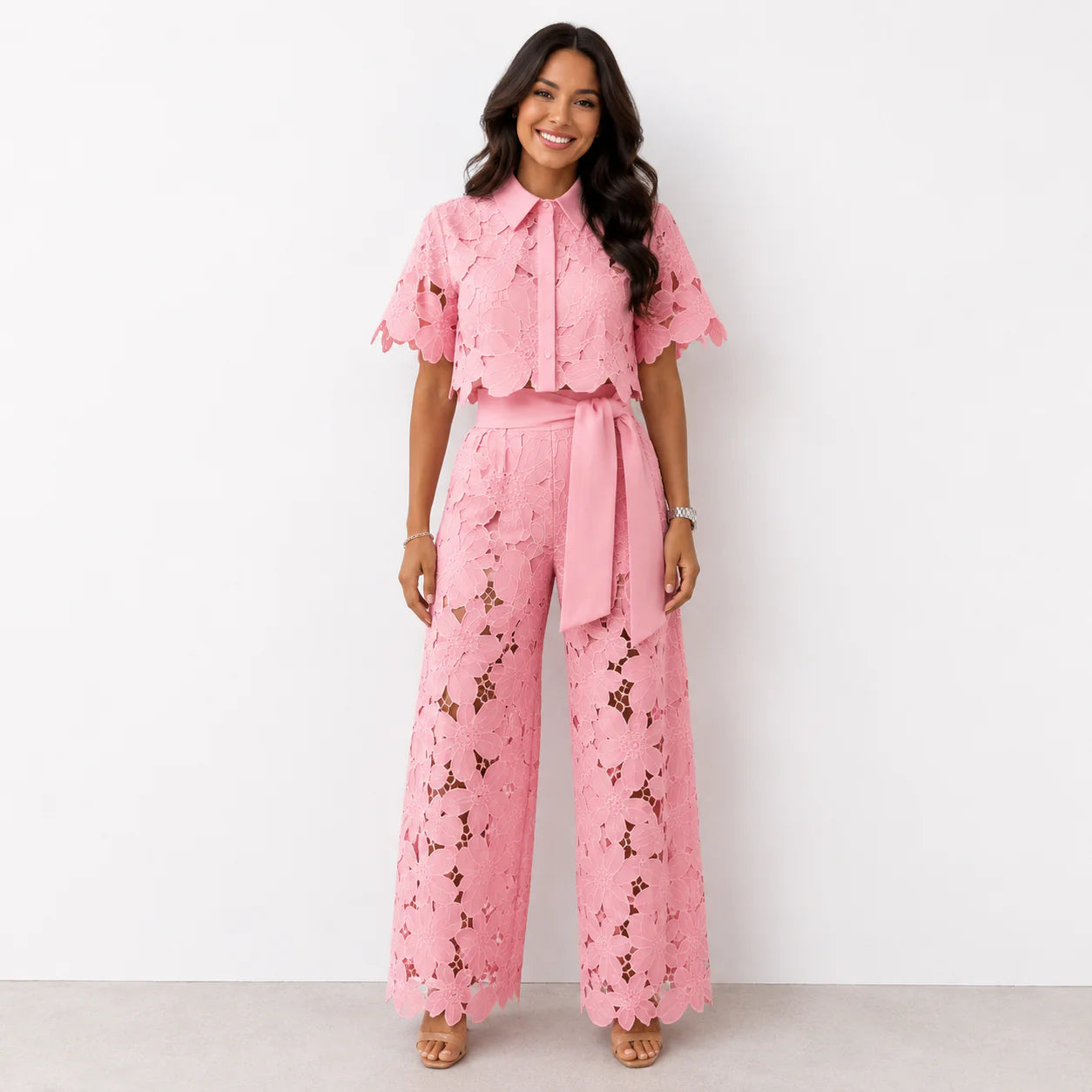 Isla Floral Lace Two-Piece Set