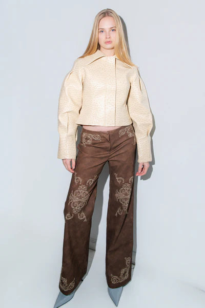 Yellow the label — Olsen Ostrich Jacket Sand