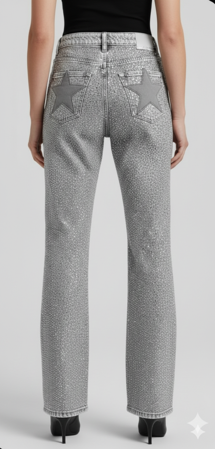 One Dilemma Rhinestone Jeans