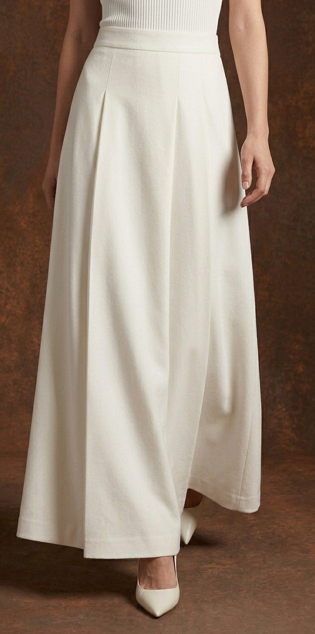 Long White Skirt