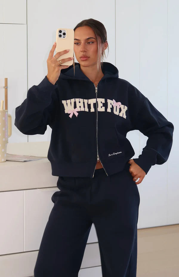 White Fox Pink Bow Tracksuit